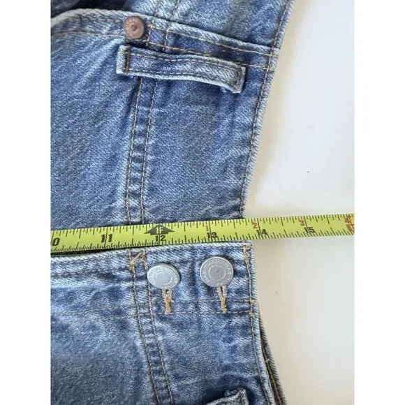 Habitual Blue Jeans Size 12/31 Women’s Whide Leg Cargo 35x31 Denim Relaxed - Picture 7 of 9